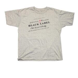 Johnnie Walker Black Label Tee - Black Whiskey Graphic T-Shirt